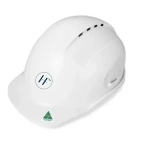 Vented Hard Hat with Ratchet Harness