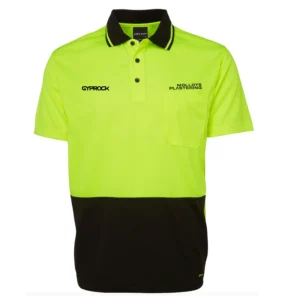 Molloys HiVis S/S Dri Polo - Yellow/Black