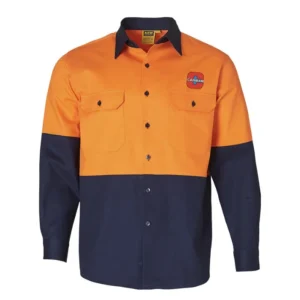 Cambar Precast  HiVis Long Sleeve Cotton Drill Safety Shirt