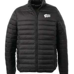 Crema Puffer Jacket - Black (Embroidery FLC)
