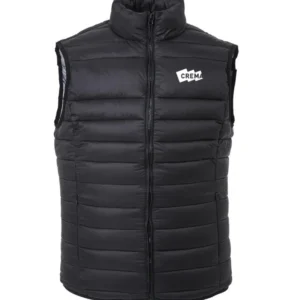 Crema Puffer Vest - Black (Embroidery FLC)
