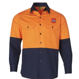 Cambar Precast HiVis Long Sleeve Vented  Safety Shirt