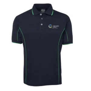 All Aboard Polos - Navy/Green (unisex)