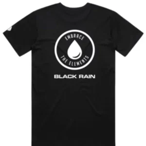 SKU: 0049 Mens Black Rain Drop 3 Staple T
