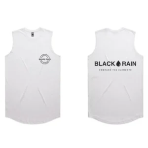 SKU: 0035 Mens Black Rain Drop 2 Curved Tank