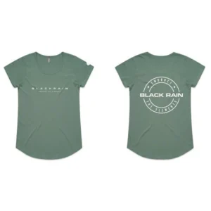 SKU: 0021 Womens Black Rain Original Curved Mali Tee