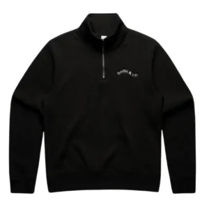 Bodhi & Co. The Bod Hub Club Unisex/Mens Half Zip - BLACK