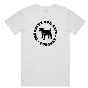 Salty Dog Staple Tee – White Premium Cotton T-Shirt (Multiple Print Colours)