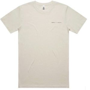Bodhi & Co. SSS Tubular Tee Ecru BLACK PRINT